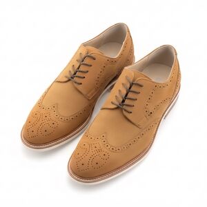 Unlisted Men's Tan Loafers with Brogue Detailing